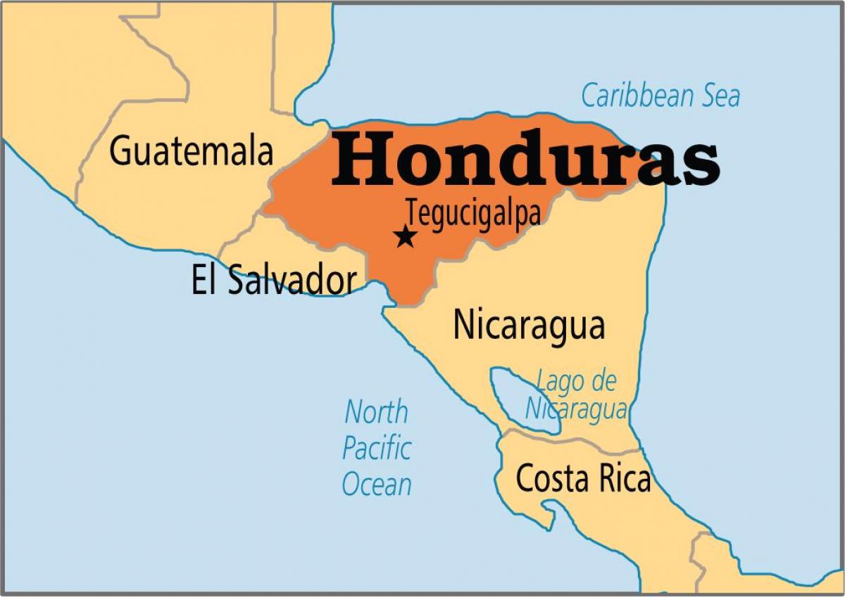 Honduras ibukota peta