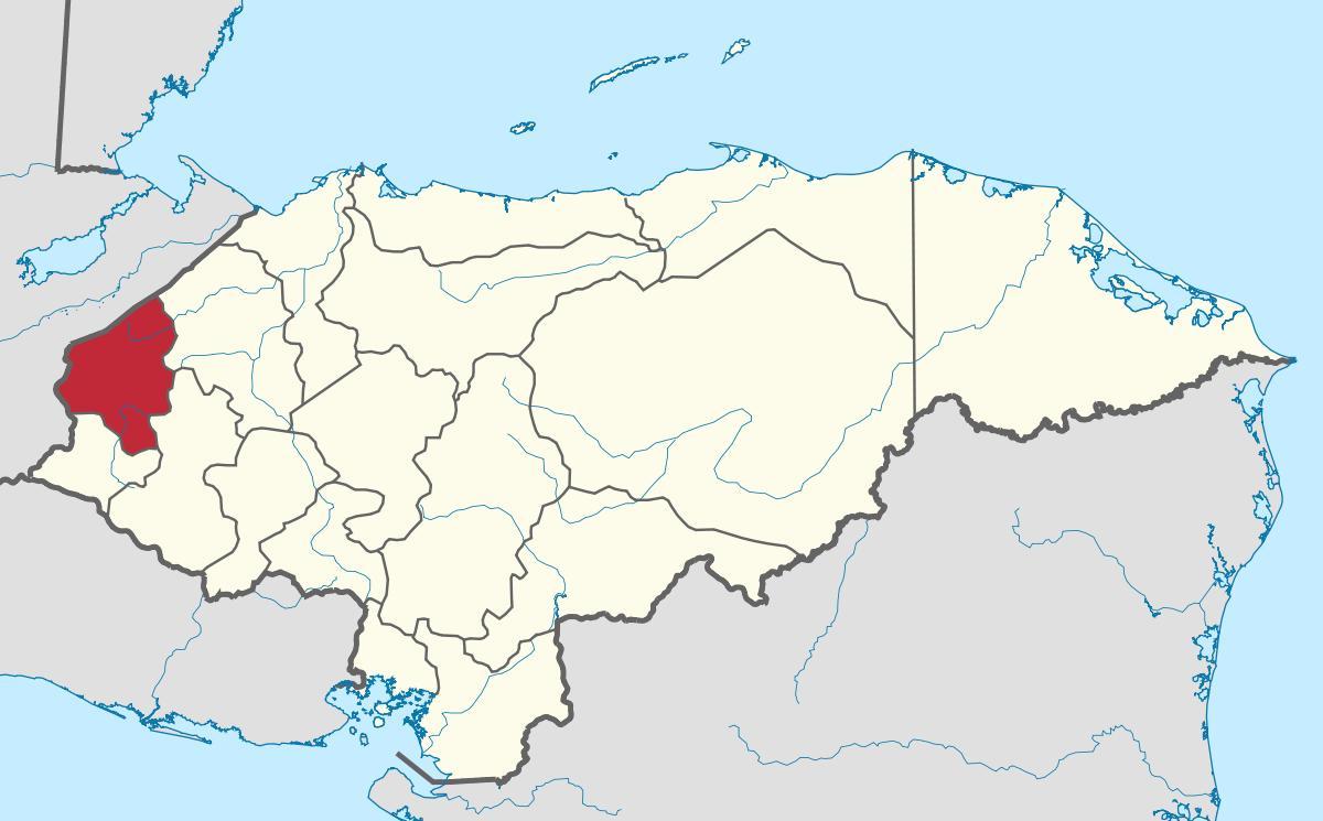 peta dari copan Honduras