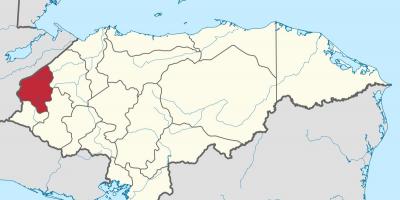 Peta dari copan Honduras