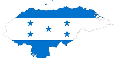 Peta dari Honduras bendera