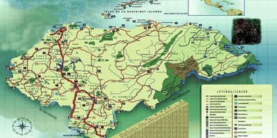 Peta dari Honduras geografi