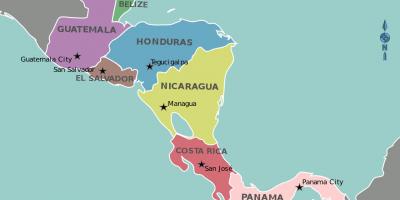 Peta dari Honduras peta amerika tengah