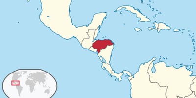 Peta dari Honduras benua