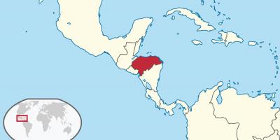 Honduras lokasi pada peta dunia