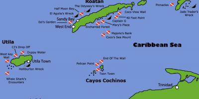 Pulau Honduras peta