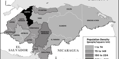 Peta dari Honduras penduduk
