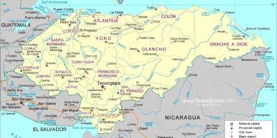 Peta dari peta politik Honduras